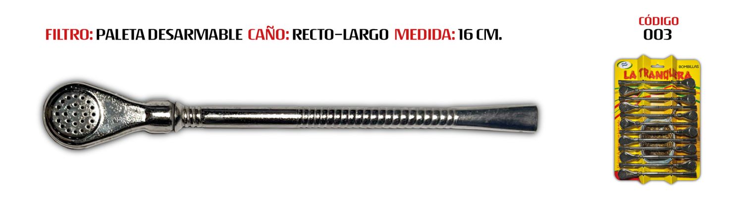 Bombilla C&oacute;digo 003